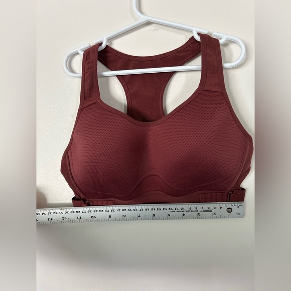 Gymshark RACERBACK HIGH SUPPORT SPORTS BRA, Burgundy 34B/C - Picture 5 of 7